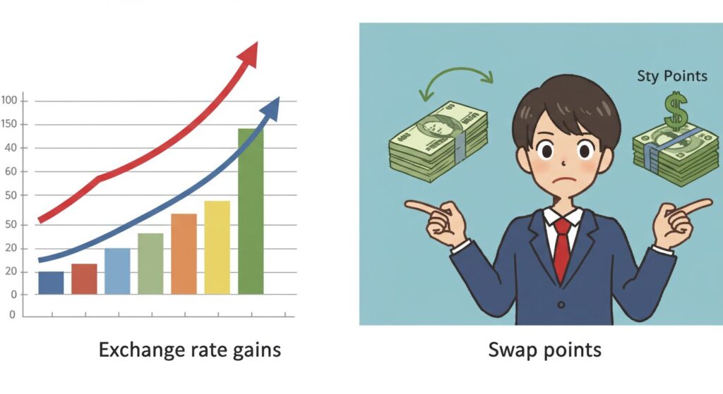 為替差益とスワップポイント｜利益の出し方